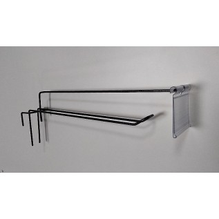 Крючок на сетку двойной L220 с ценникодержателем